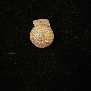 Anthropologie Large Circle Pavé Ring Size 8. NWT